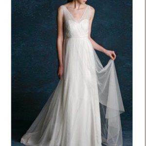 Jenny Yoo White Magnolia Tulle Beaded Wedding Gown